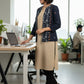 Navy Ikat Handwoven Open Front Cotton Blazer – Rekha Edition