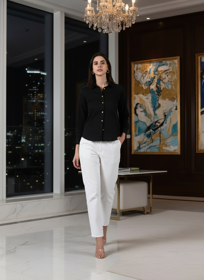 THE FLIPBACK REBEL EDIT -Structured in front. Story at the back - Midnight Black