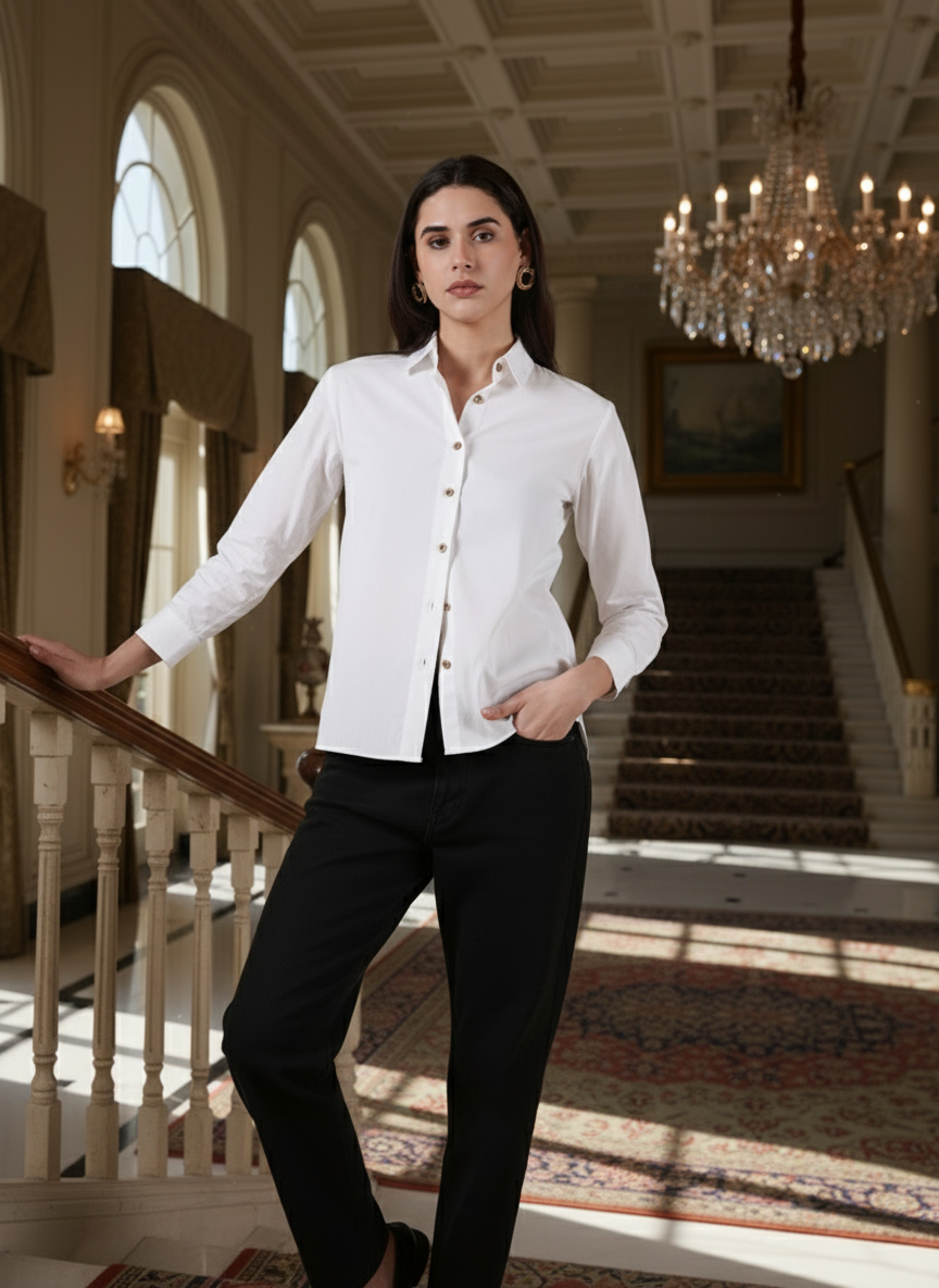 THE FLIPBACK REBEL EDIT -Structured in front. Story at the back - Cloud White