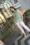 Embriodered Waist Coat - Green