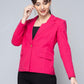 Pink Cotton Single Breasted Blazer: Casual Elegance Refined