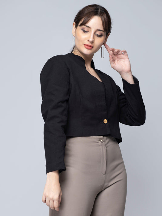 Black Crop Blazer: Casual Sophistication with a Modern Twist