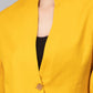 Vibrant Yellow Solid Cropped Blazer