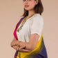 This is image of formal office wear saree which is in Blue and Pink & Yellow Pallu & Designs In Pure Cotton Saree