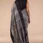 This is view from back of the Grey With Pure Cotton Saree, formal office wear for women