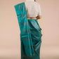 This is view from back of the Sea green Plain In Pure Tussar Saree, formal office wear for women