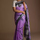 Aesthetically pleasing picture of a lady in Purple Shibori In Cotton Viscose Saree