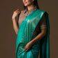 Aesthetically pleasing picture of a lady in Grey Shibori In Cotton Viscose Saree, womens workwear