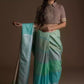 A pretty lady in Pure Cotton Horizontal stripes Casual Saree, a office wear for women